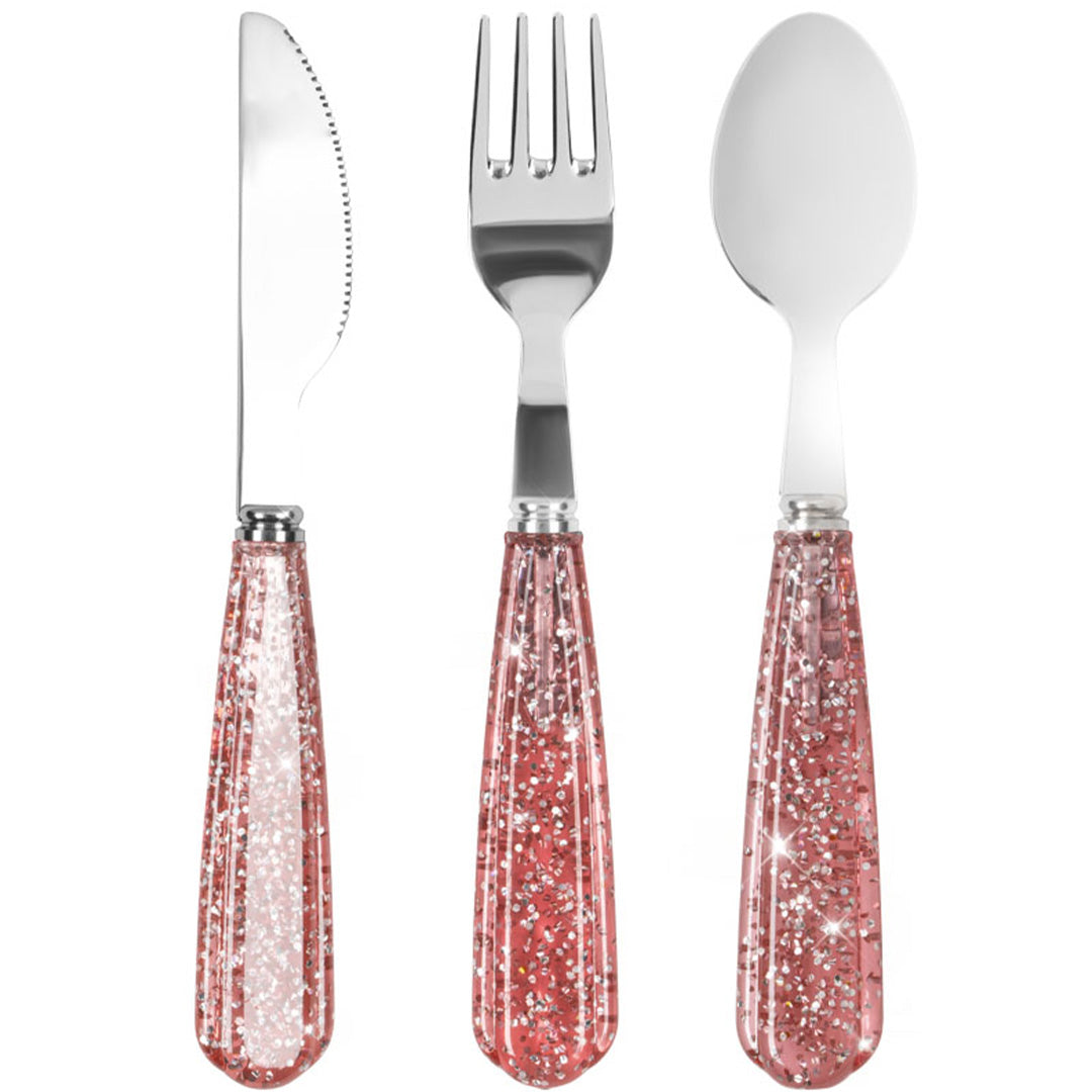 konges sløjd kinderbestek glitter - sparkling blush | KS103984-BLUSH | 0