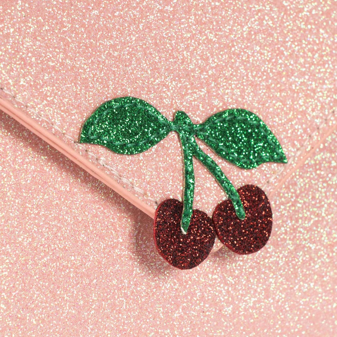 konges sløjd kindertas liefdesbrief - pink glitter - lichtroze | KS103875 | 1