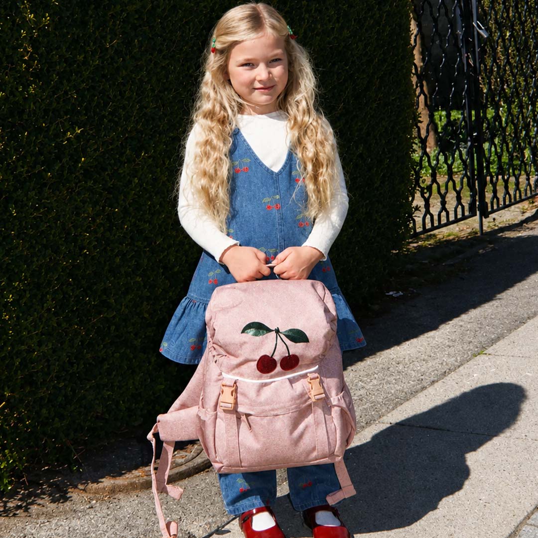 konges sløjd kleuterrugzak clover - cherry - 36 cm | KS105703-CHERRY | 2