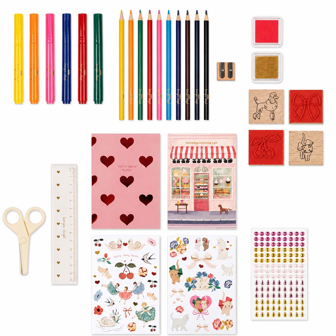 konges sløjd knutselset glitter rose - 29-delig | KS105960-S30022 | 3
