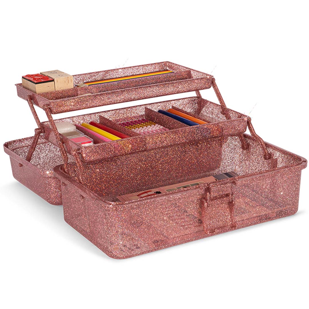 konges sløjd kunstgereedschapskist - glitter rose | KS103767-GLITTER-ROSE | 4