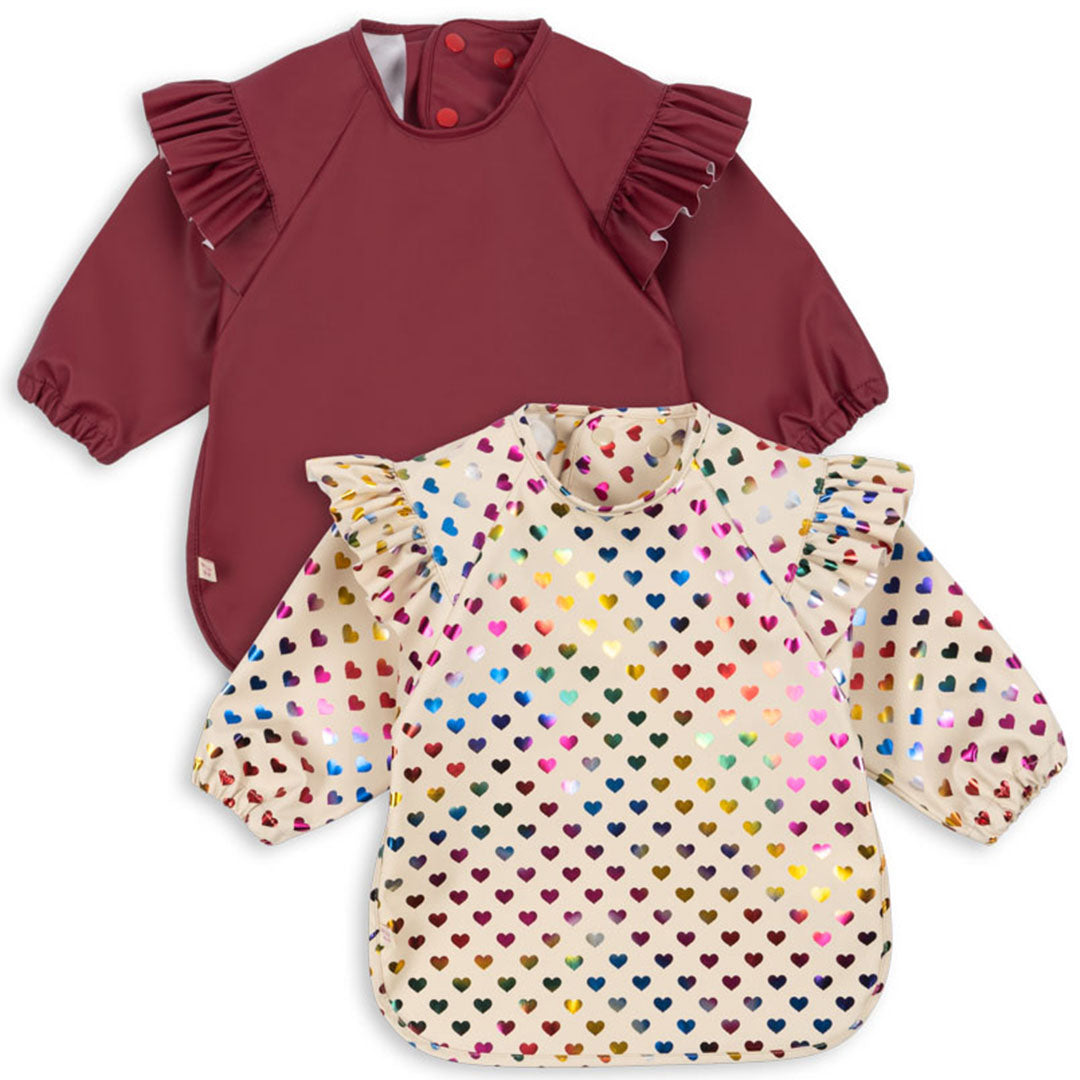 konges sløjd mouwslabben coeur glitter sangria - 6-12m - 2st | KS103640-6-12M | 0