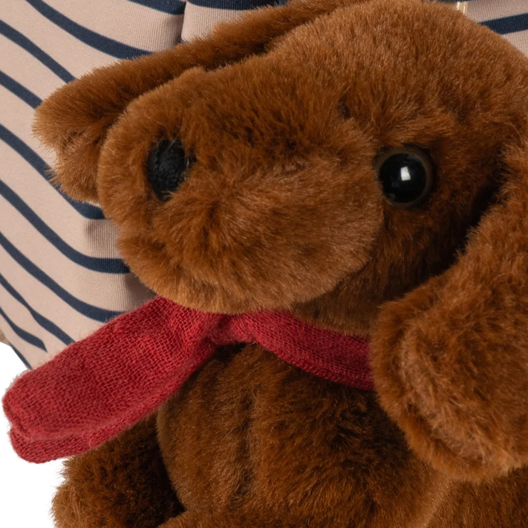 konges sløjd peuterrugzak met sleutelhanger - stripe la mer - 27 cm