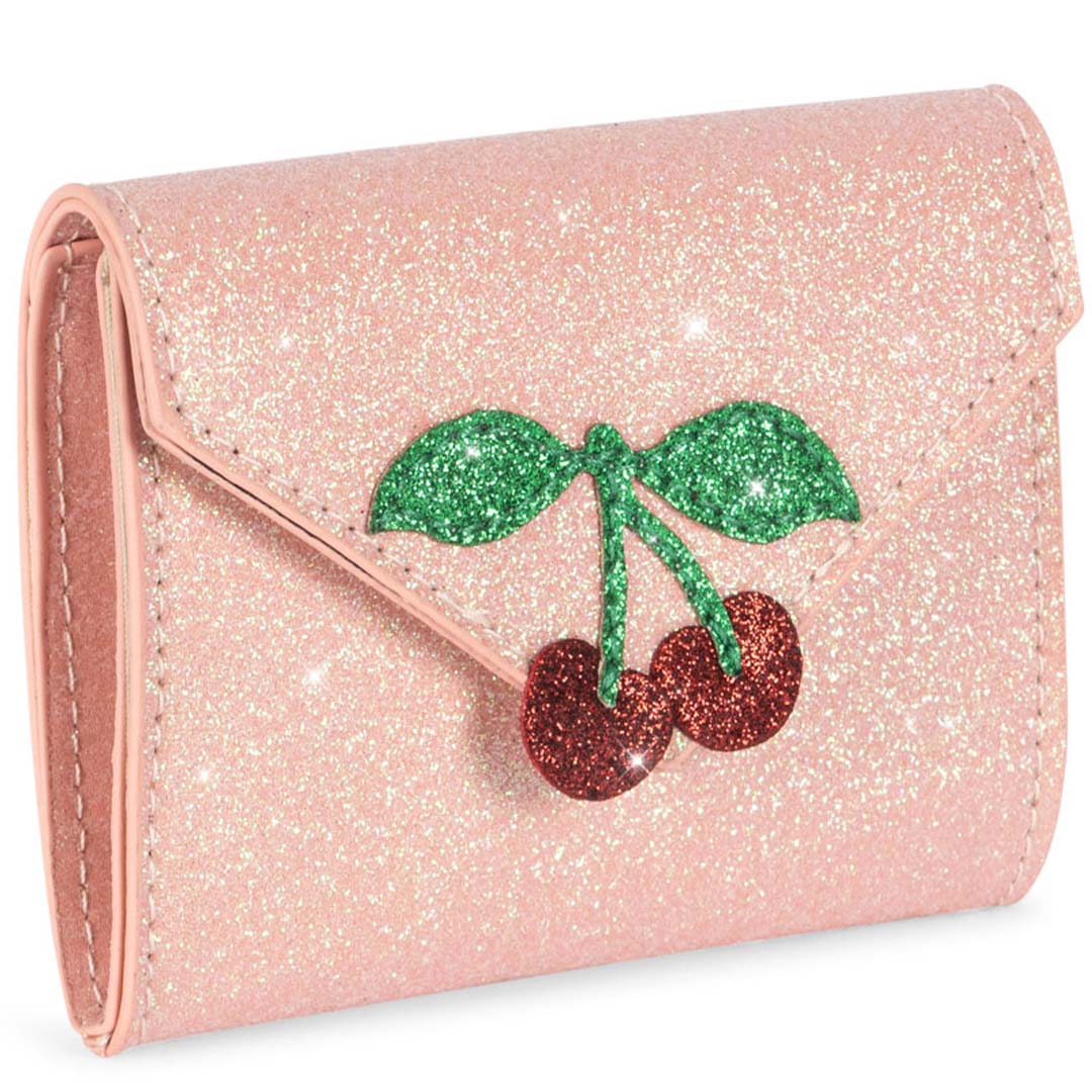 konges sløjd portemonnee liefdesbrief - pink glitter - lichtroze | KS103876  0