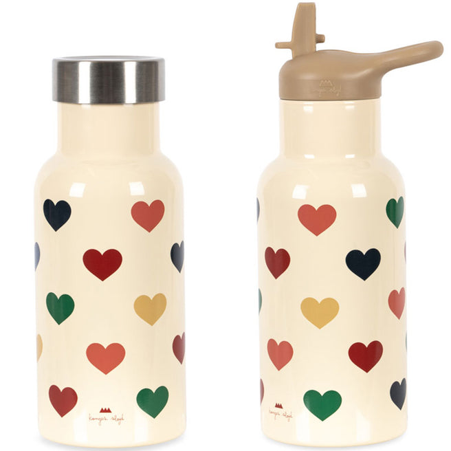 konges sløjd rvs thermosfles - bon coeur coloré - 350ml | KS104016-BON-COEUR-COLORÉ | 0