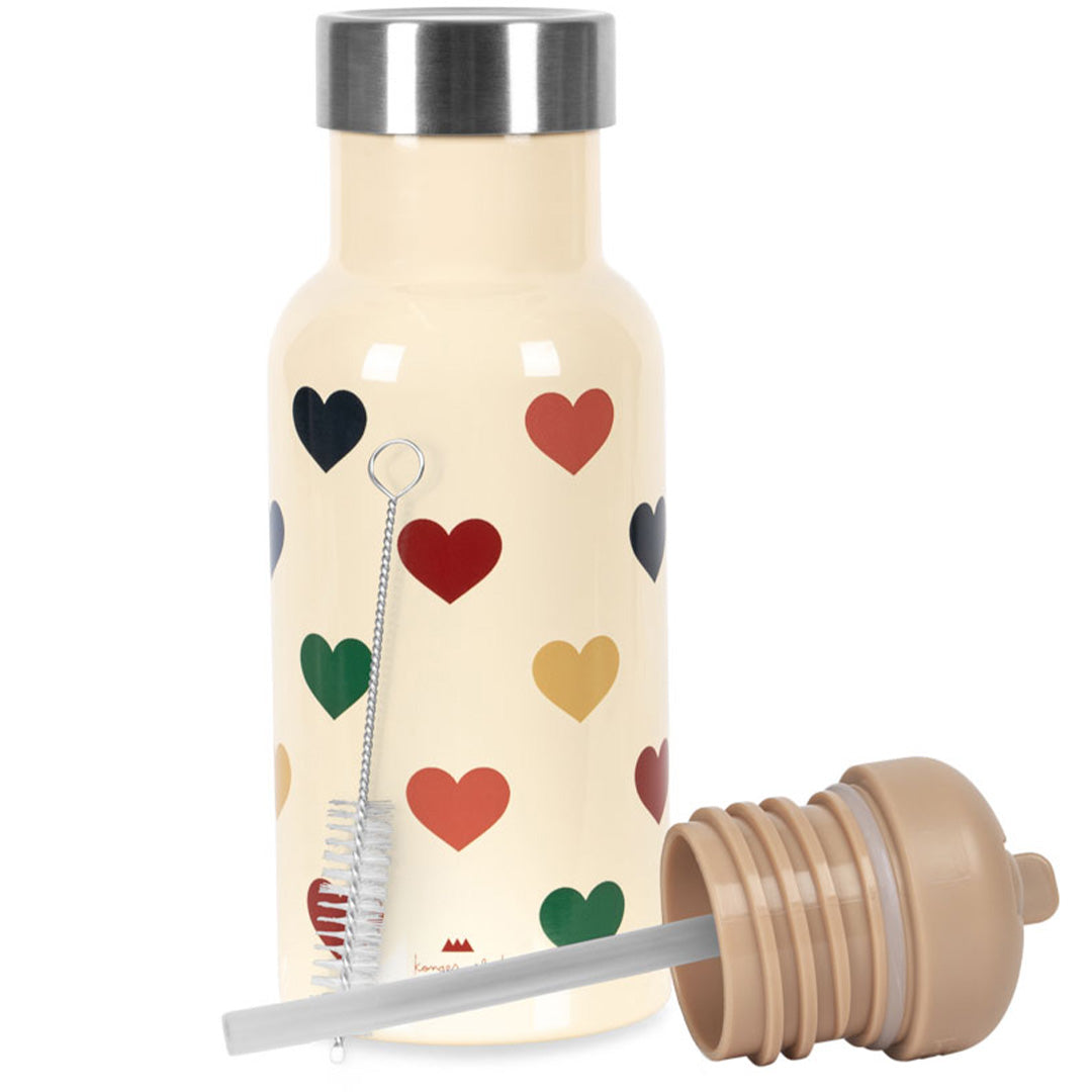 konges sløjd rvs thermosfles - bon coeur coloré - 350ml | KS104016-BON-COEUR-COLORÉ | 1