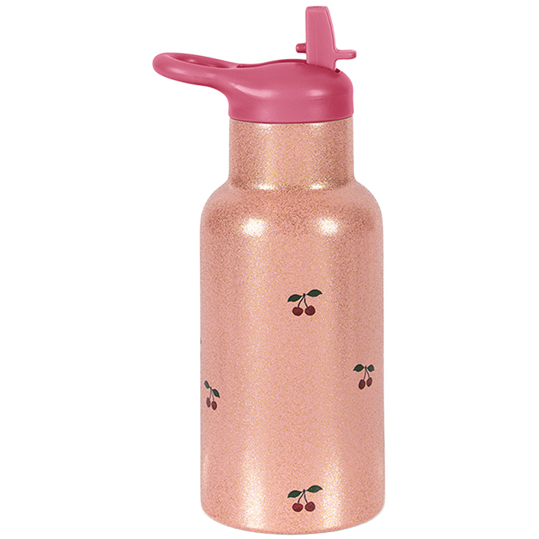 konges sløjd rvs thermosfles - cherry glitter - 350 ml | KS104307 | 2
