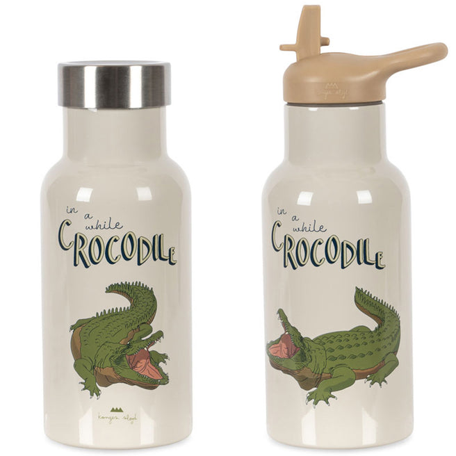 konges sløjd rvs thermosfles - crocodile - 350 ml | KS104016-CROCODILE | 0