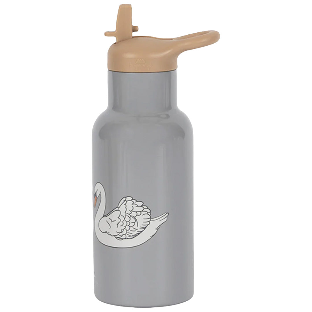 konges sløjd rvs thermosfles - swan blue - 350 ml | KS105775-SWAN-BLUE | 2