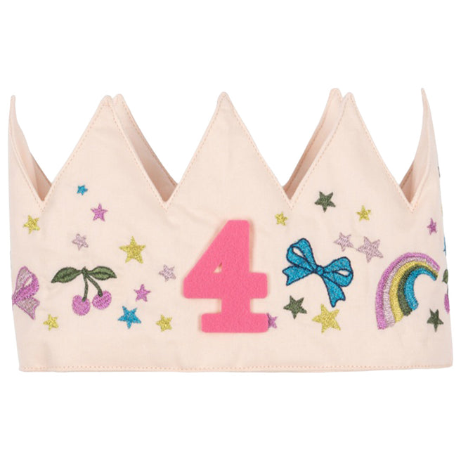 konges sløjd verjaardagskroon met cijfer - rainbow | KS5915-S45082 | 