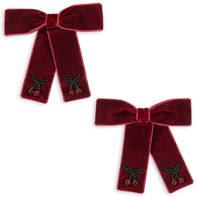 ks104175 | konges sløjd haarclips juliette bow - rio red - 2st | 1