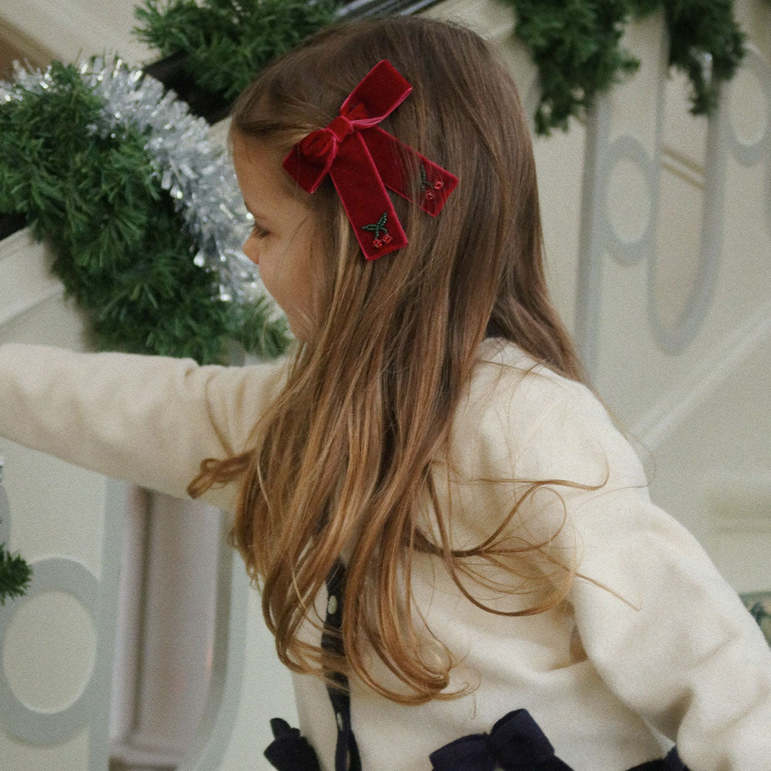 ks104175 | konges sløjd haarclips juliette bow - rio red - 2st | 2