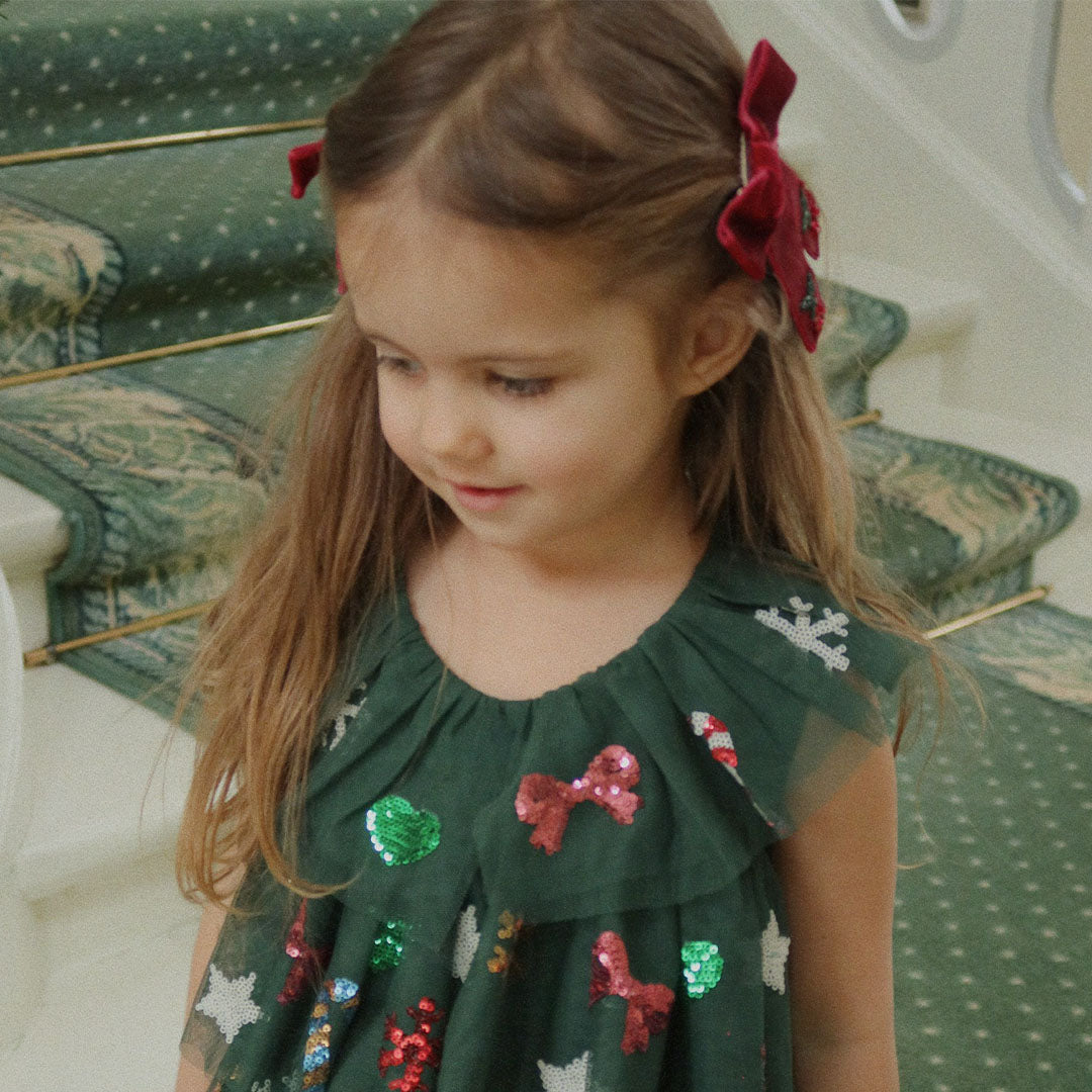 ks104175 | konges sløjd haarclips juliette bow - rio red - 2st | 3