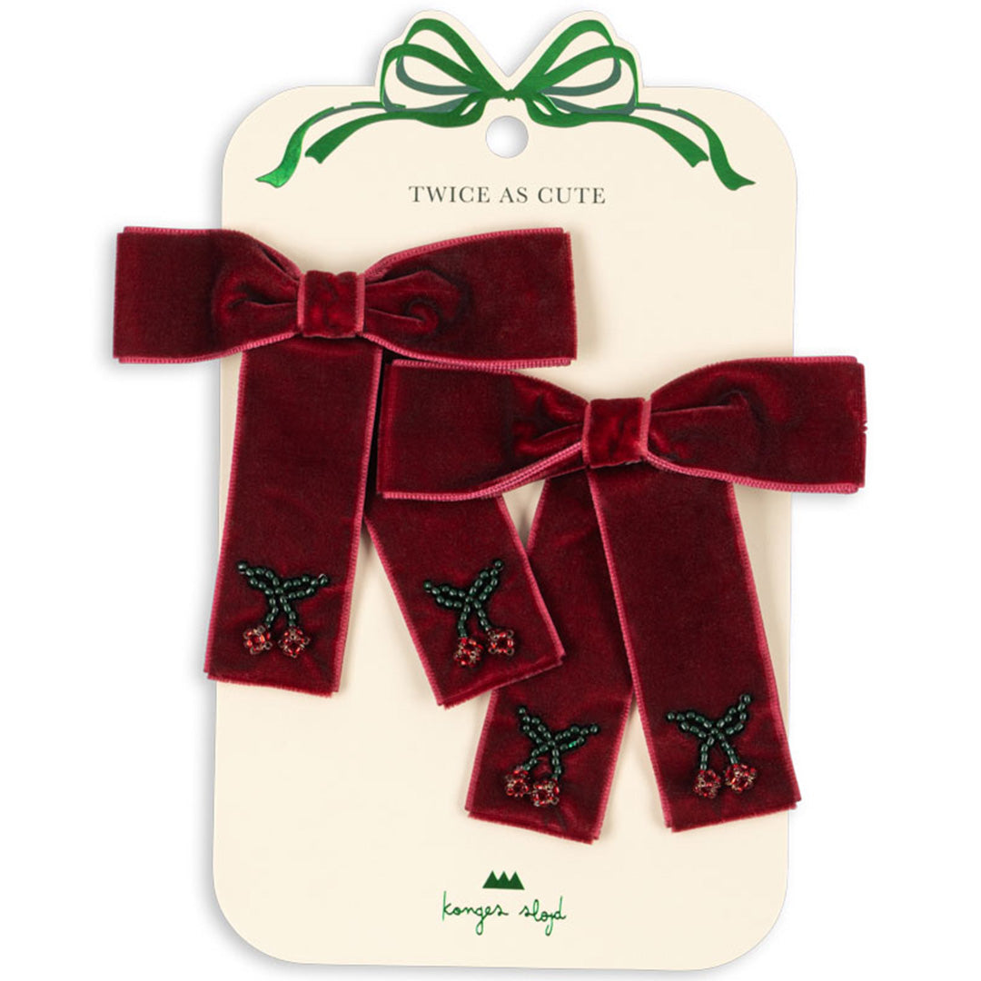 ks104175 | konges sløjd haarclips juliette bow - rio red - 2st | 4