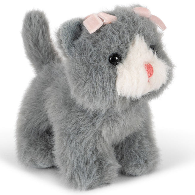 ks104205 konges sløjd knuffelkat - grey - 12 cm | 1