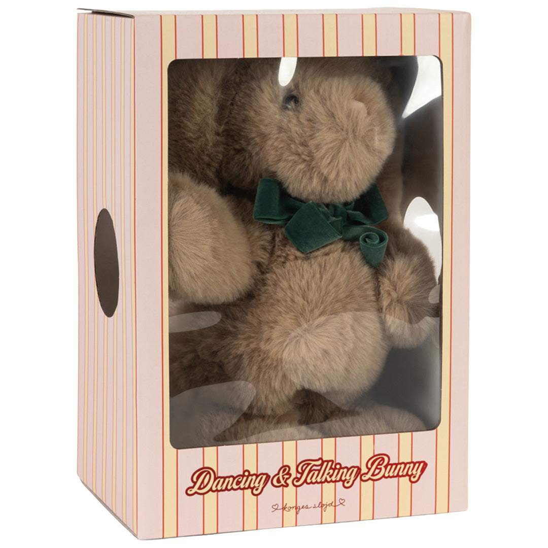 konges sløjd interactieve knuffelkonijn - off white - 30 cm
