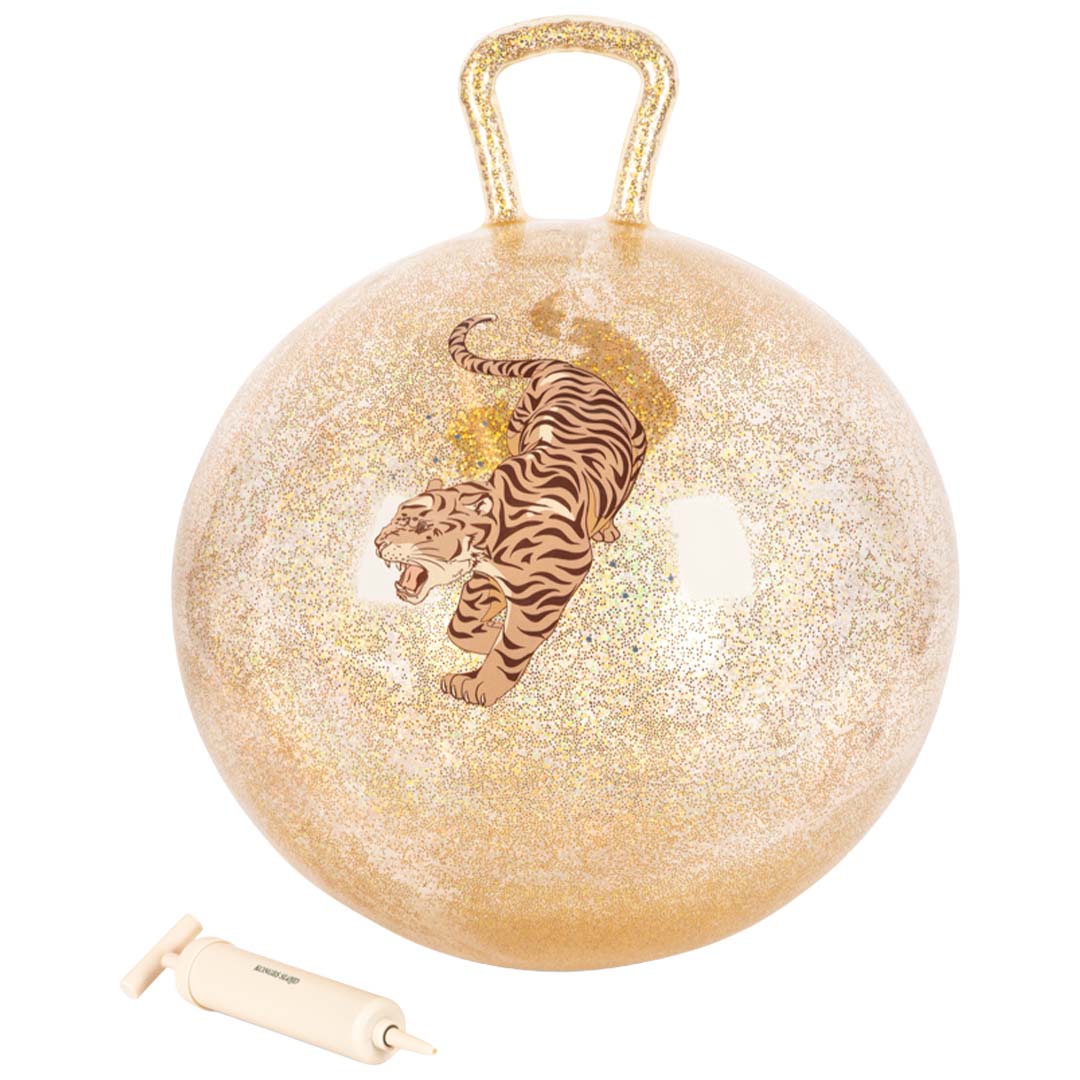 konges sløjd skippybal met glitters - tiger - 50 cm | KS106482-P10098 | 