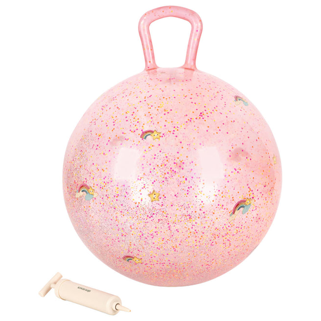konges sløjd skippybal met glitters - rainbow - 50 cm | KS106482-S45082 | 