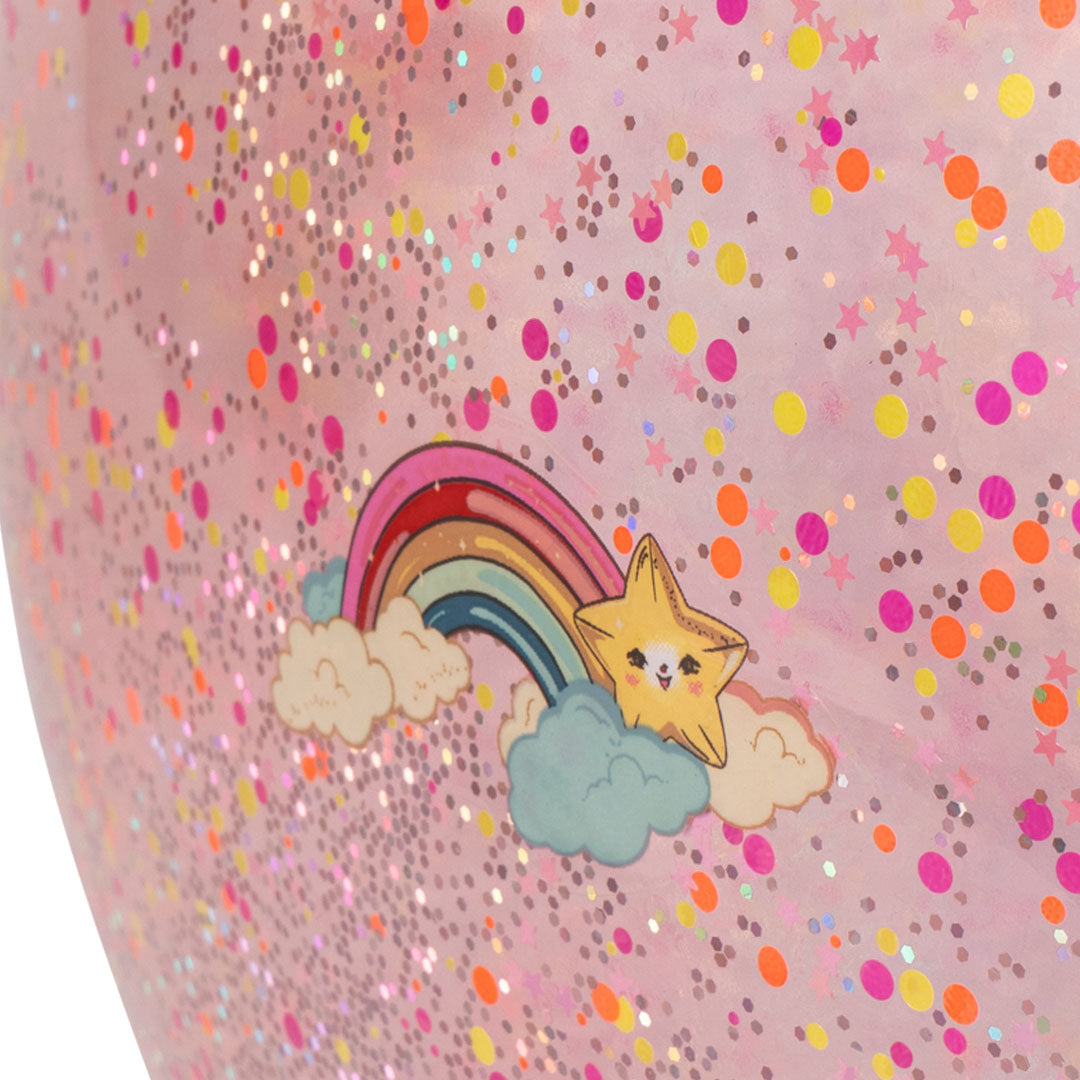 konges sløjd skippybal met glitters - rainbow - 50 cm | KS106482-S45082 | 4