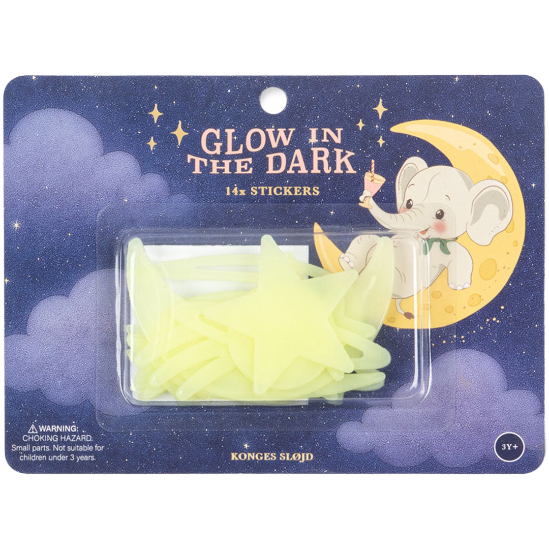 konges sløjd muurstickers glow in the dark - 14st |  KS106487-S45064 | 