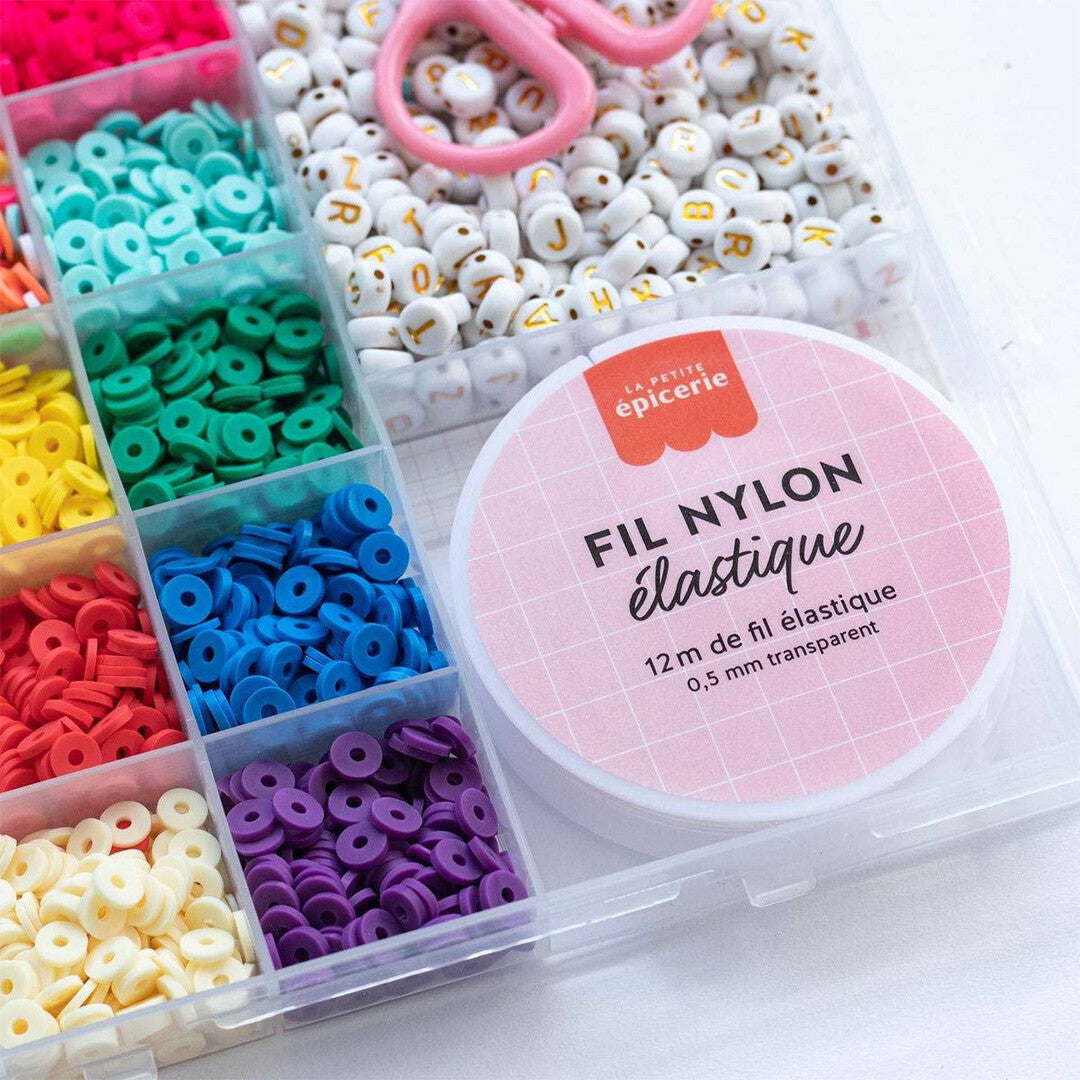 la petite épicerie heishi en letterkralen met accessoires - pop - 6 mm | 179000 | 2