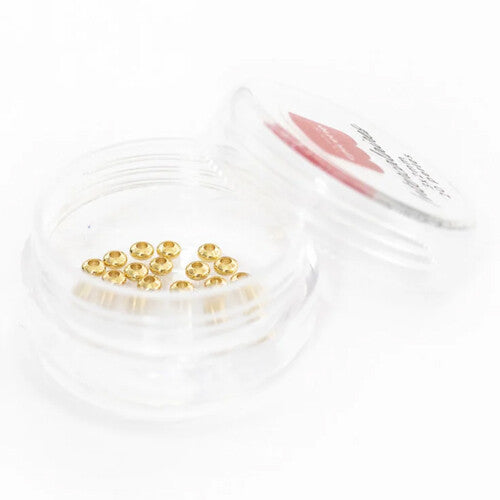 la petite épicerie kralendoosje met 20 heishi kralenverdelers - 3 mm - goud   | 178074 | 0