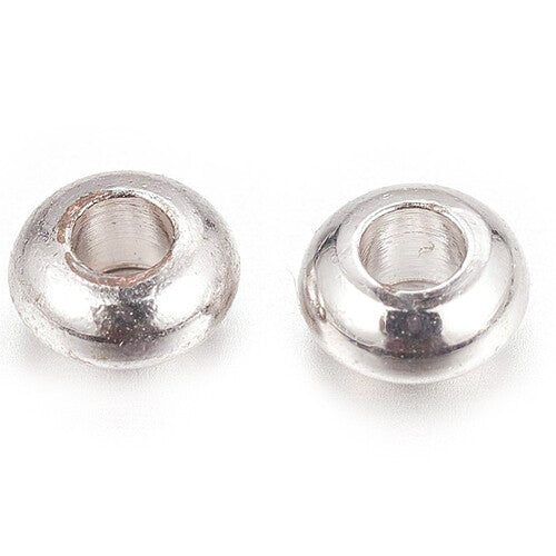 la petite épicerie kralendoosje met 20 heishi kralenverdelers - 3 mm - platinum  | 178075 | 2