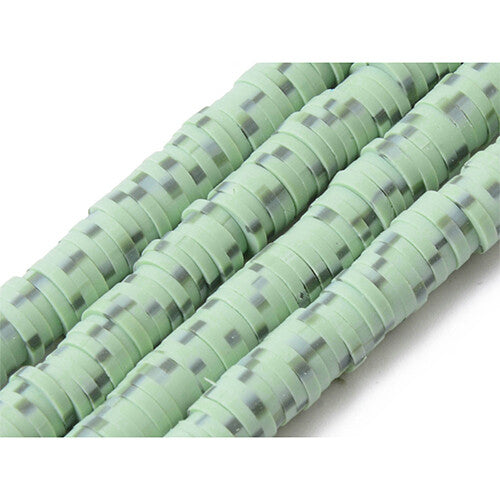 la petite épicerie kralendoosje met 200 heishi kralen - lichtgroen-grijs | 178047 | 3
