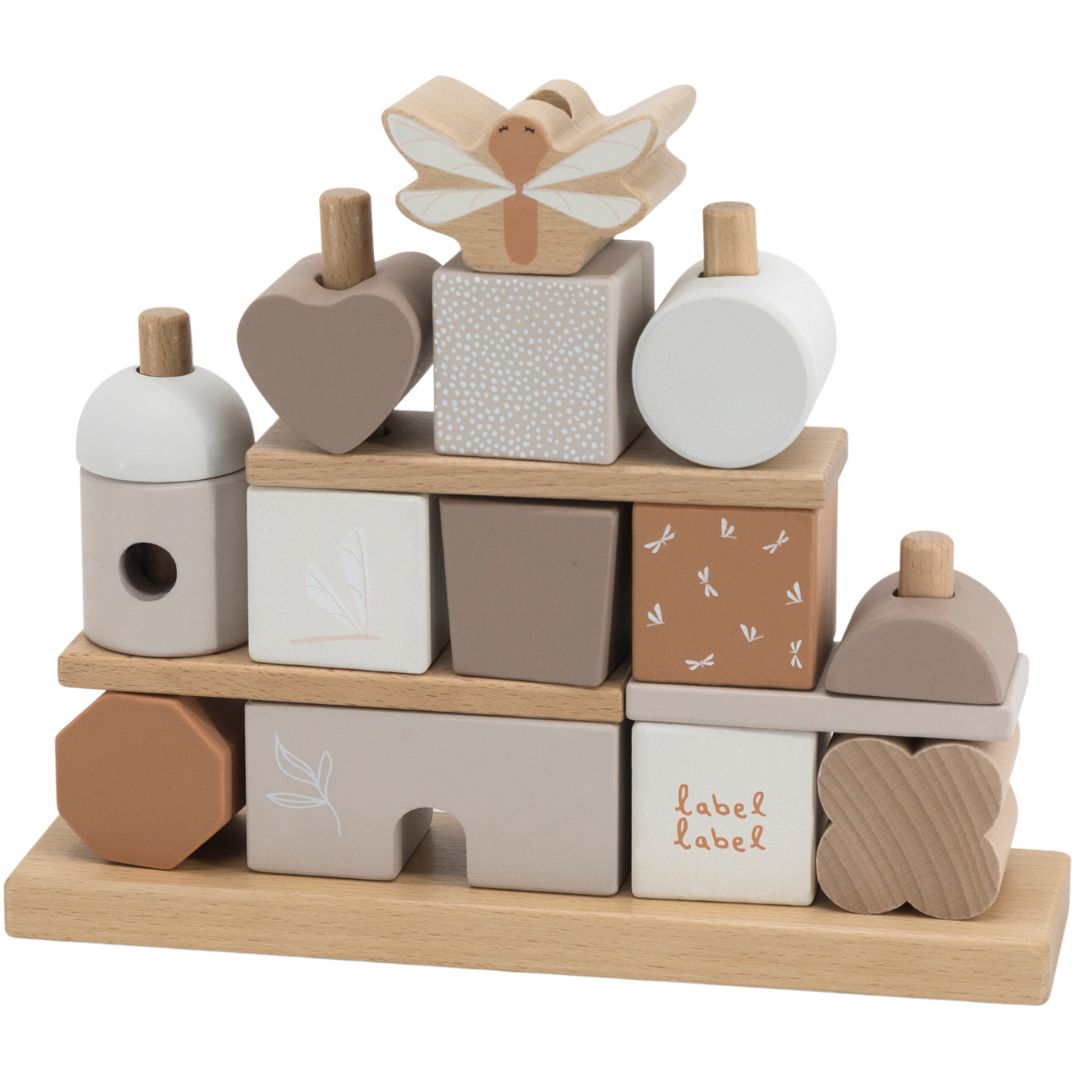 label label stapelblokken house nougat - 25-delig | LLWT-34376 | 0
