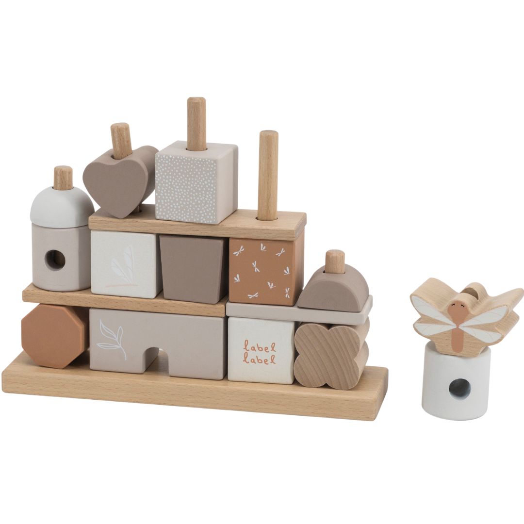 label label stapelblokken house nougat - 25-delig | LLWT-34376 | 3