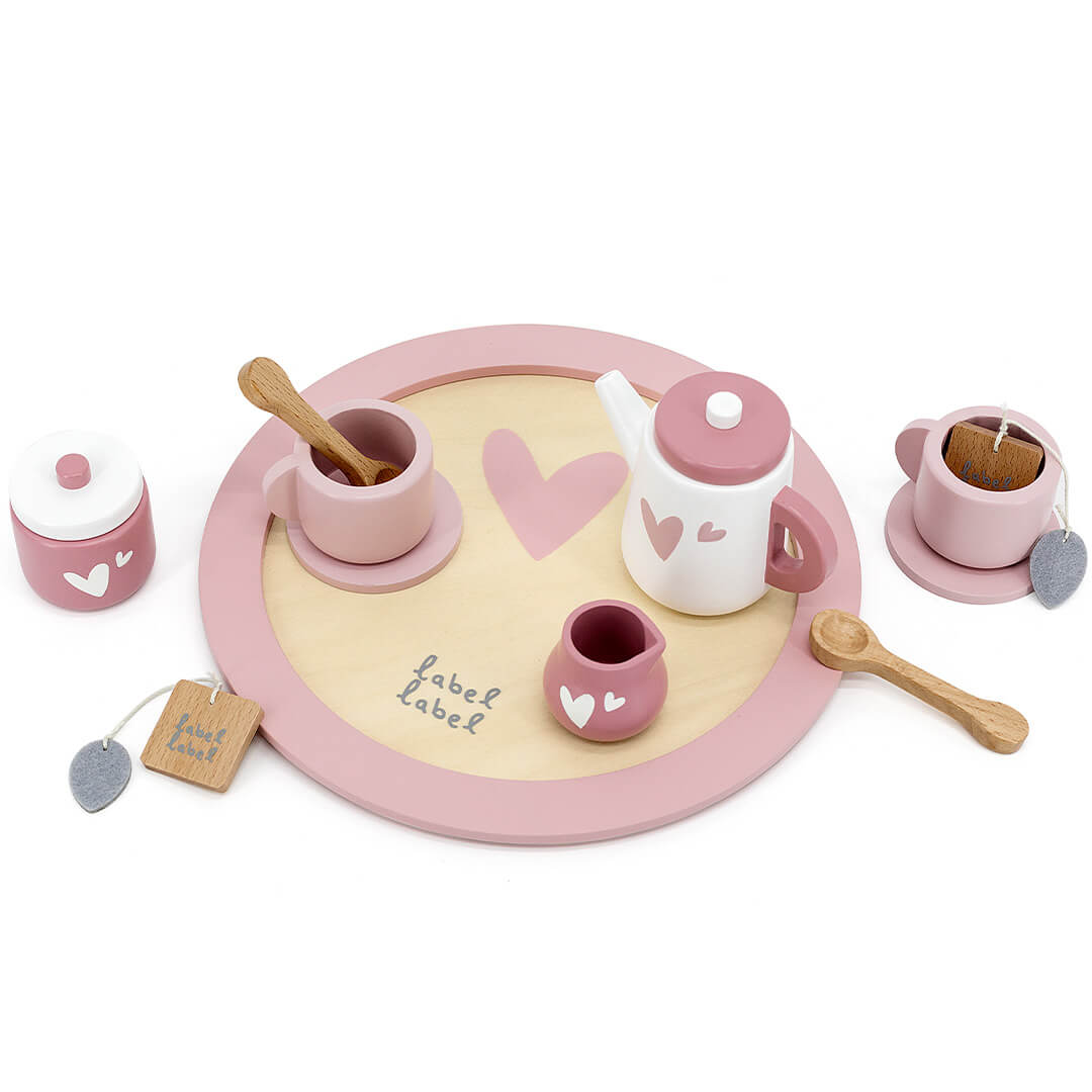 label label theeservies pink - 14-delig | LLWT-24838 | 3