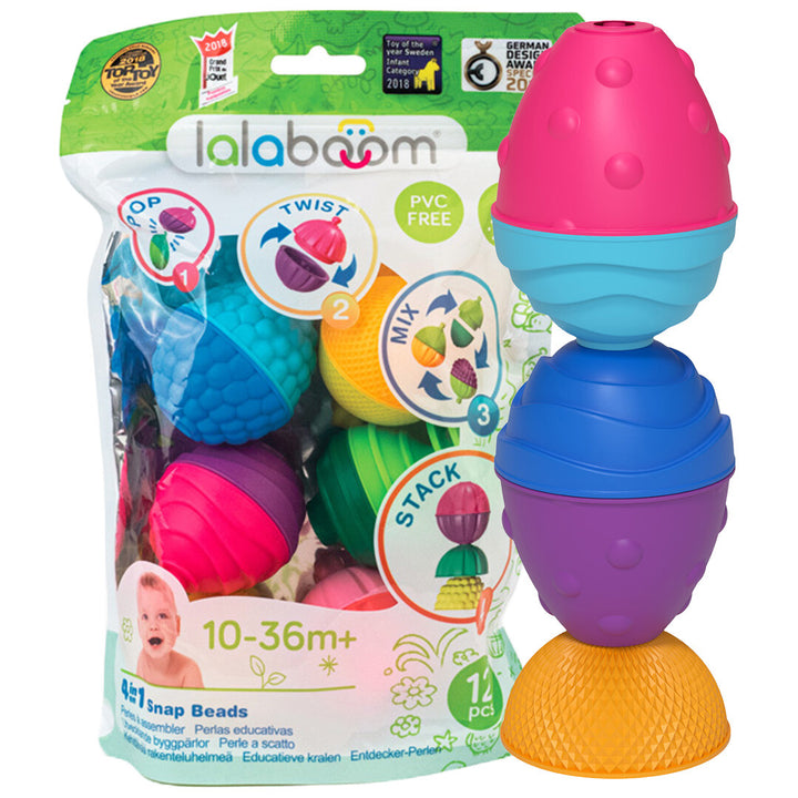 lalaboom educatieve klikkralen - 12st | 15.BL100 | 0