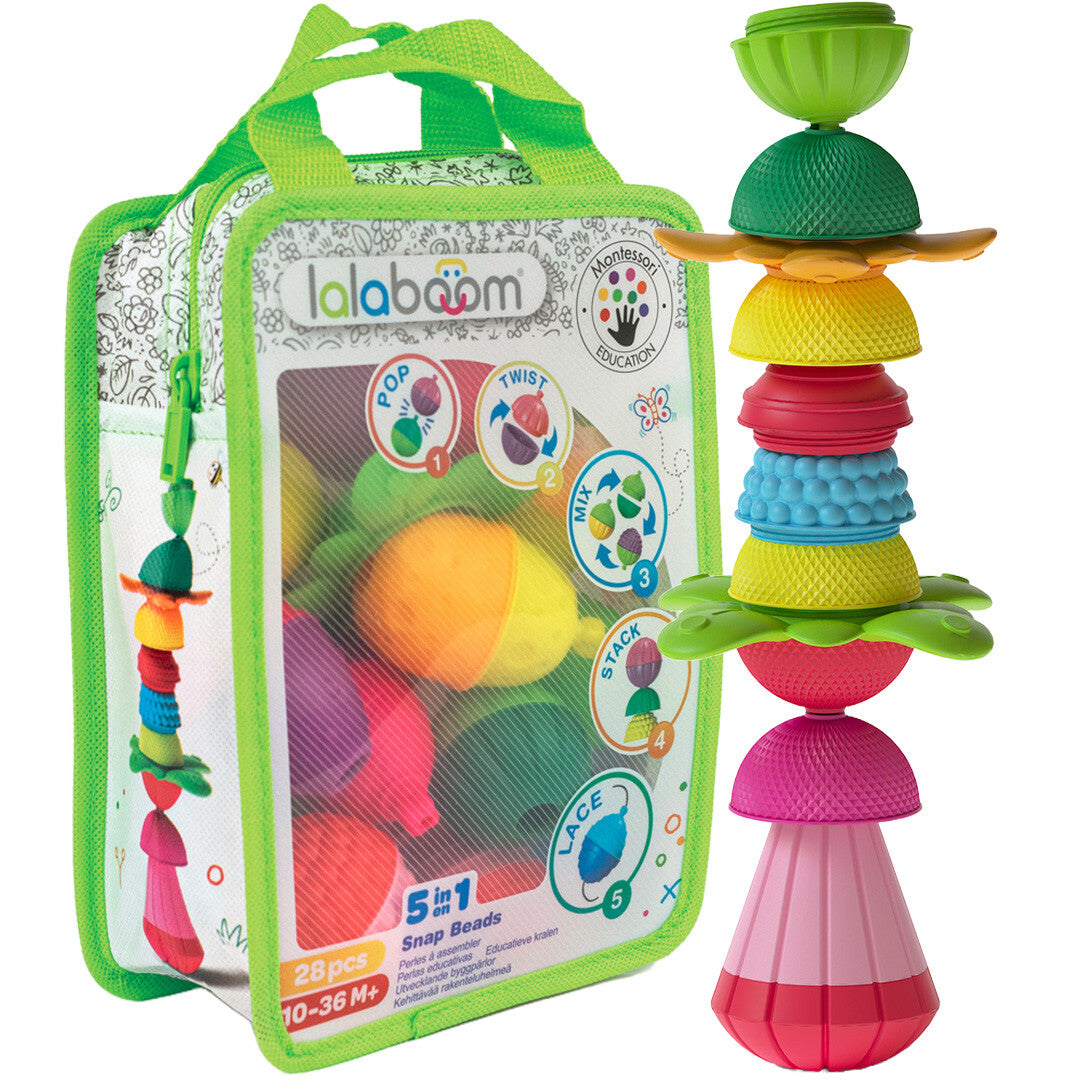 lalaboom educatieve klikkralen - 28st | 15.BL230 | 0