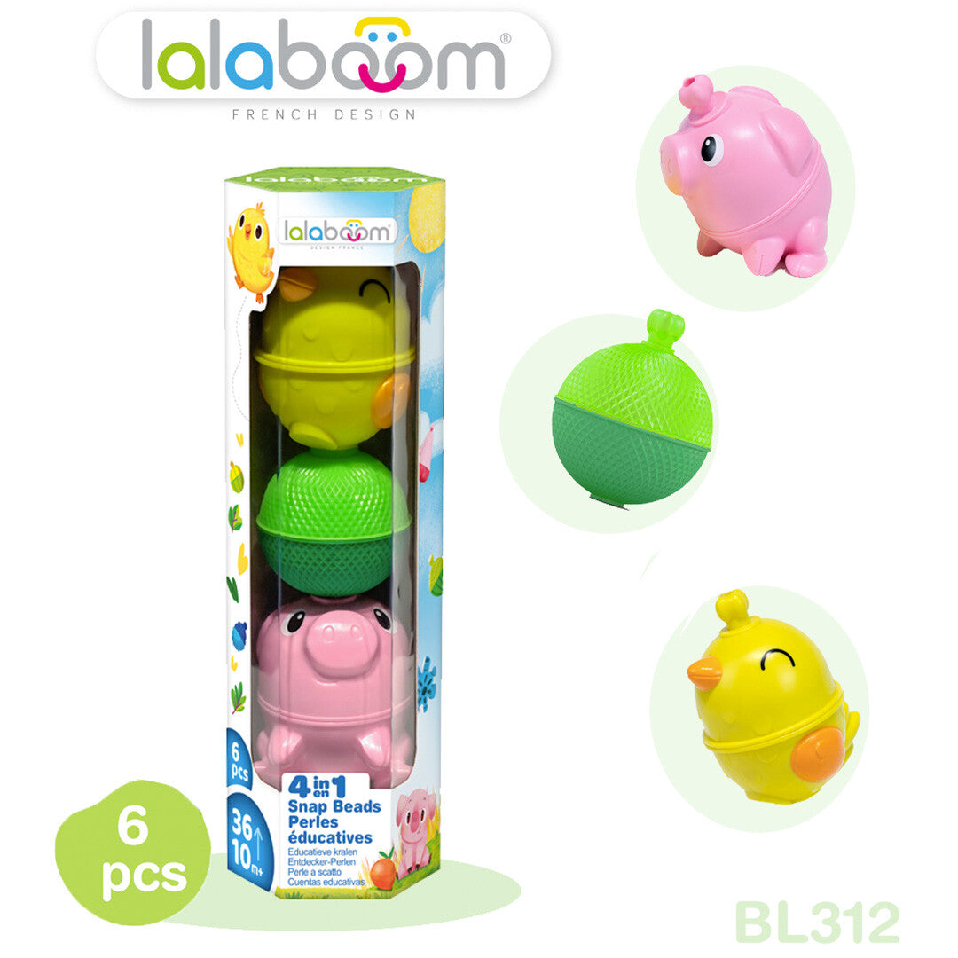 lalaboom klikkralen kip en varken - 6st | 15.BL312 | 1