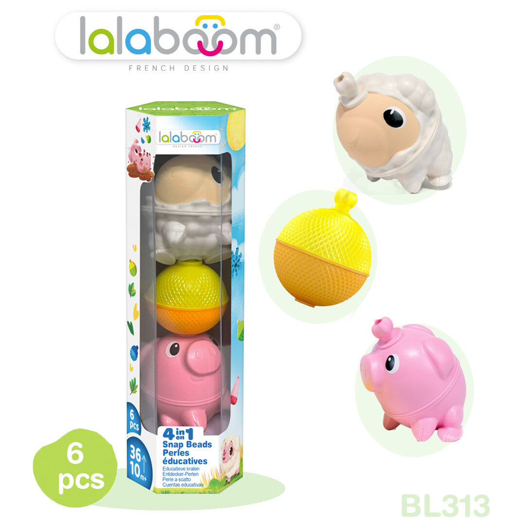 lalaboom klikkralen schaap en varken - 6st | 15.BL313 | 1