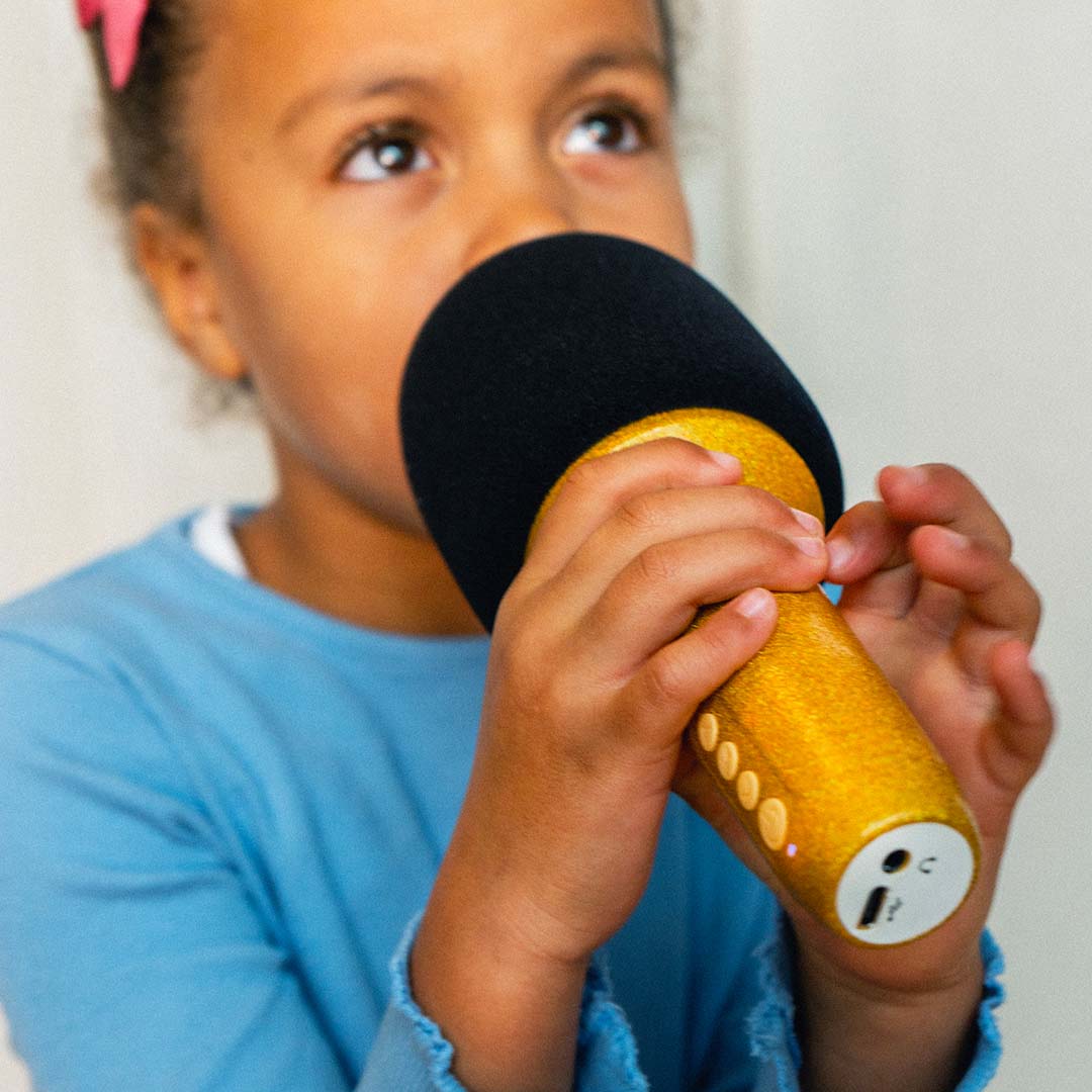 lalarma copenhagen karaoke microfoon glitter groove - goud | LALAR-GGM-GL | 13