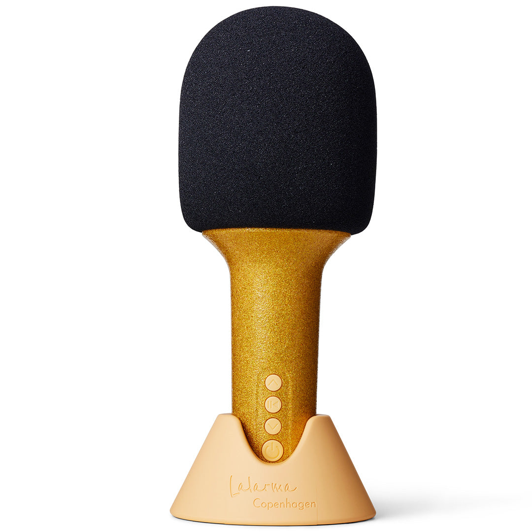 lalarma copenhagen karaoke microfoon glitter groove - goud | LALAR-GGM-GL | 15