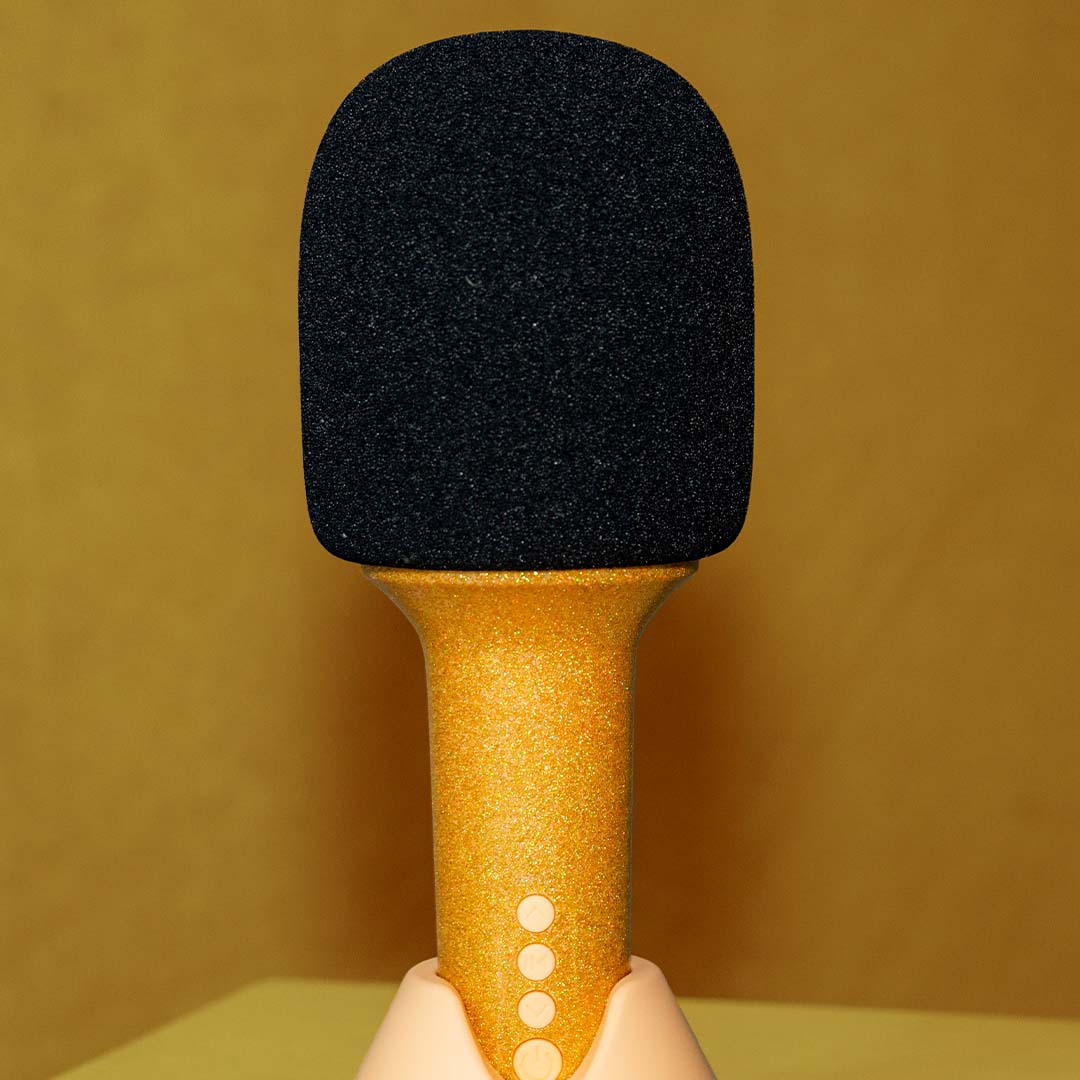 lalarma copenhagen karaoke microfoon glitter groove - goud | LALAR-GGM-GL | 16