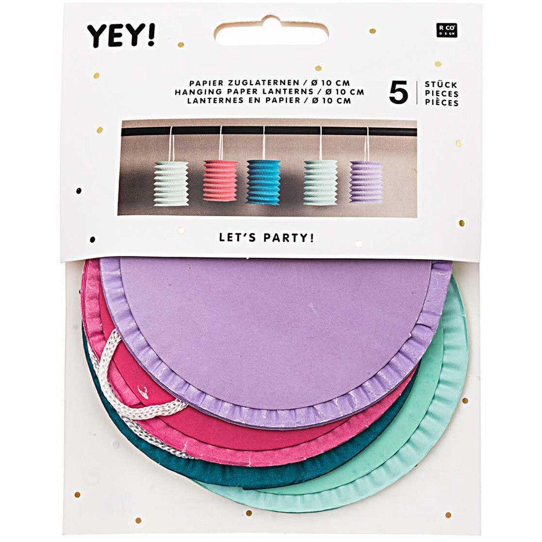 lampions papier pastel - 5st | 99001.71.08 | 0