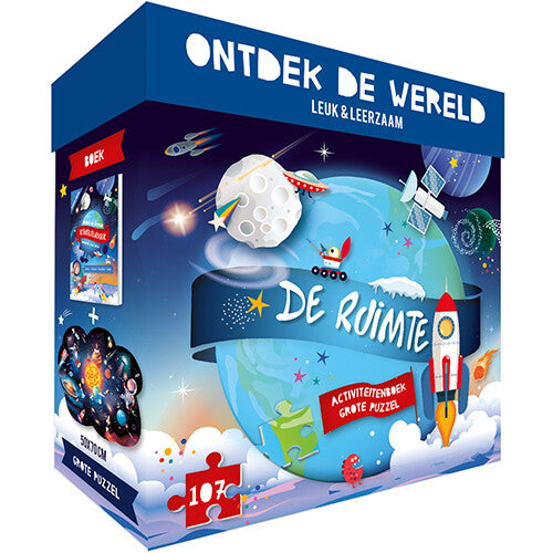 lantaarn publishers doeboek en puzzel ontdek de wereld - ruimte - 107st | 9789463545556 | 0