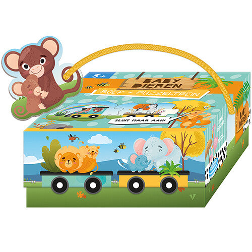 lantaarn publishers rijmpjesboek en puzzeltrein babydieren | 9789463545587 | 0