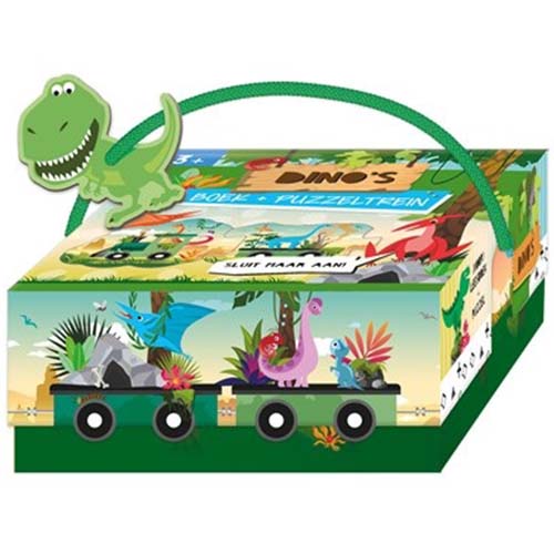 lantaarn publishers rijmpjesboek en puzzeltrein dino's | 9789463545884 | 0