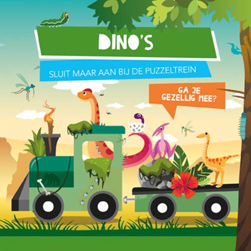 lantaarn publishers rijmpjesboek en puzzeltrein dino's | 9789463545884 | 5