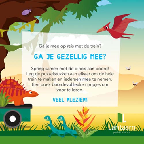 lantaarn publishers rijmpjesboek en puzzeltrein dino's | 9789463545884 | 6