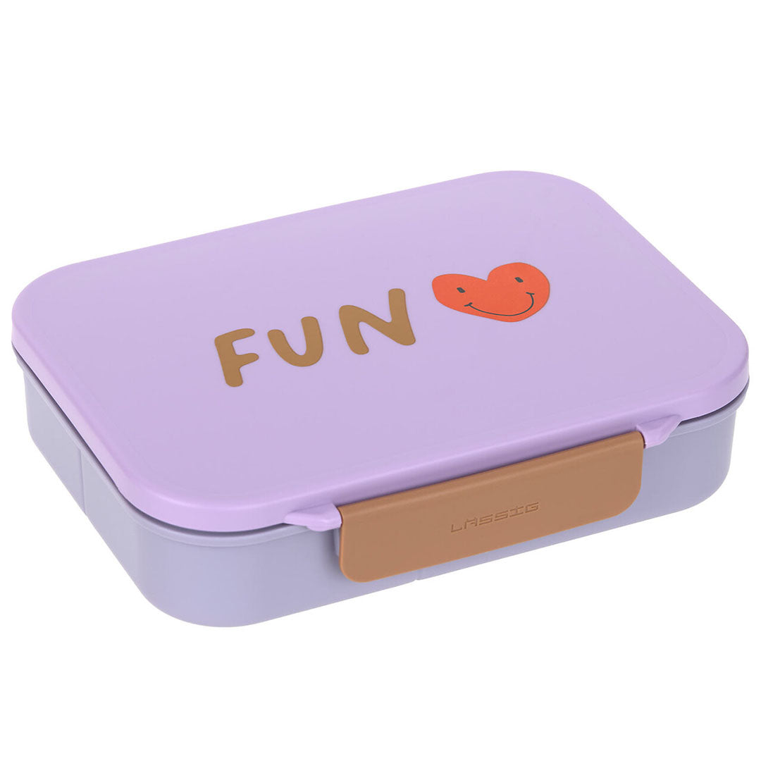 lässig bento-broodtrommel little gang - heart lilac