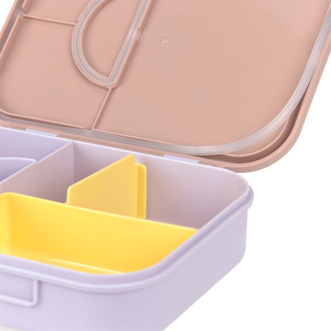 lässig bento-broodtrommel pattern party - rose-lilac