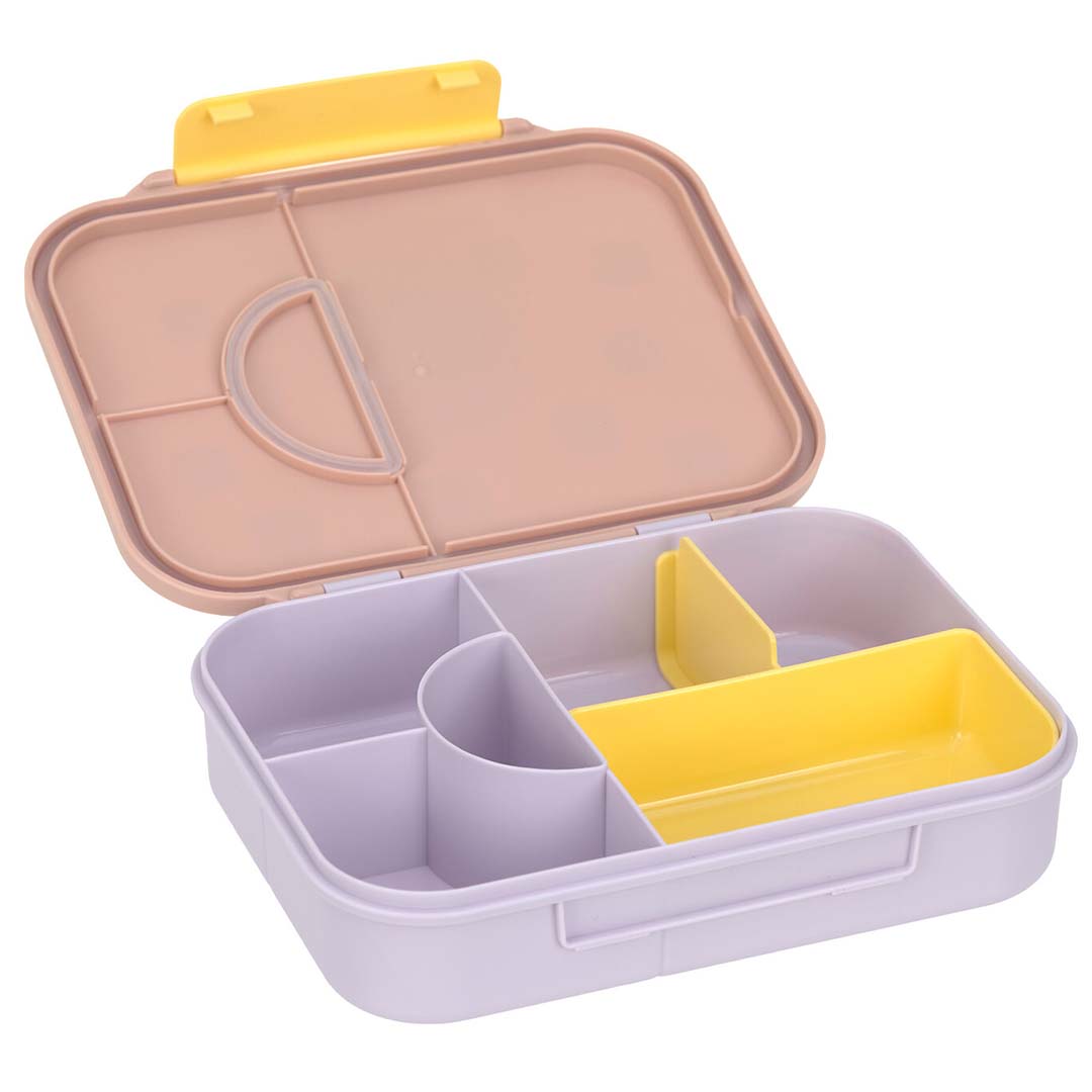 lässig bento-broodtrommel pattern party - rose-lilac