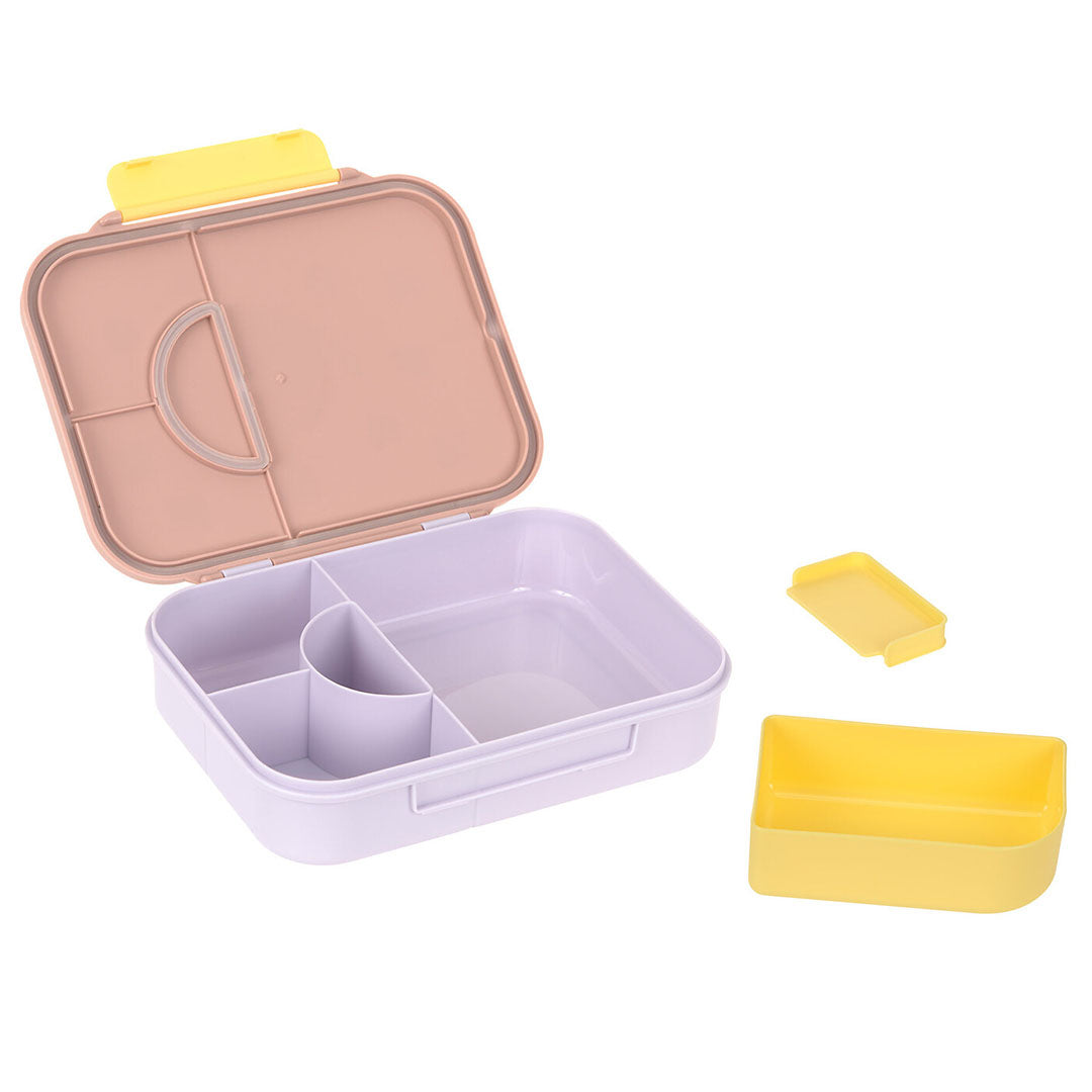 lässig bento-broodtrommel pattern party - rose-lilac