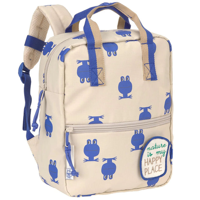 lässig kleuterrugzak vierkant happy trail - frog - 27 cm | LAS12030641019 | 