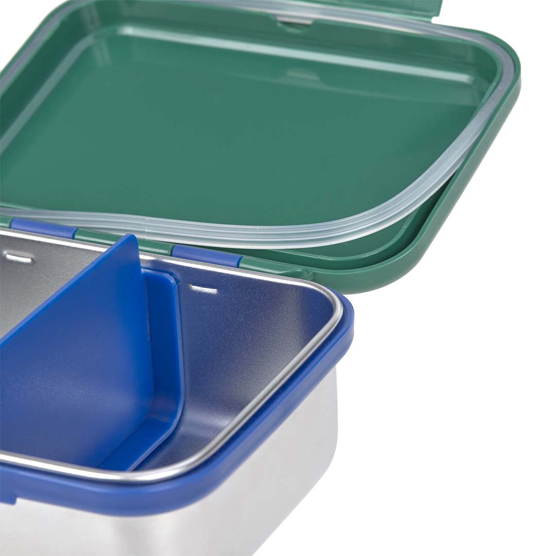 lässig rvs broodtrommel little gang - rainbow green